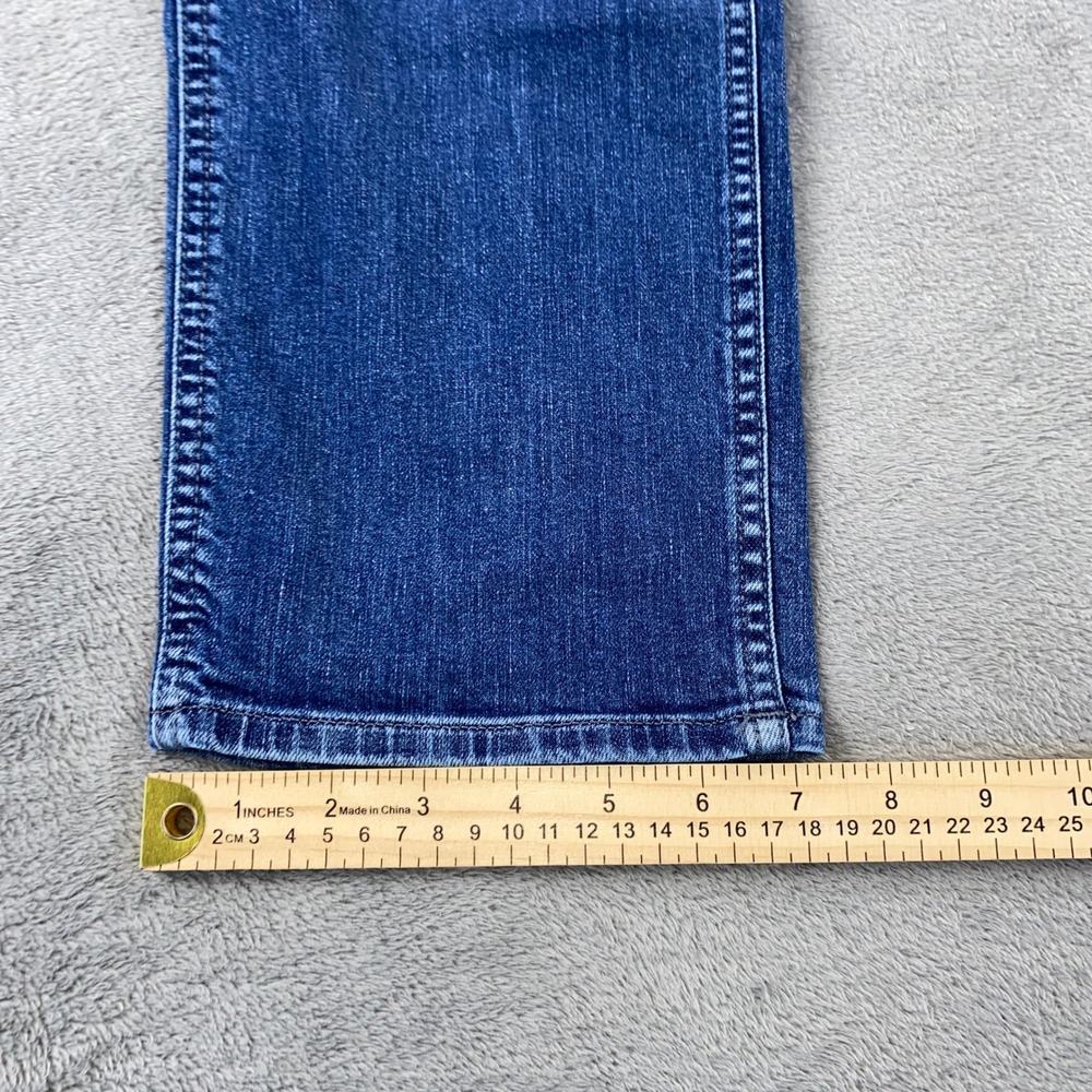 Hugo Boss Jeans Mens 38x32 Stretch Fade Blue Straight Leg Denim Designer Pants - Picture 9 of 11